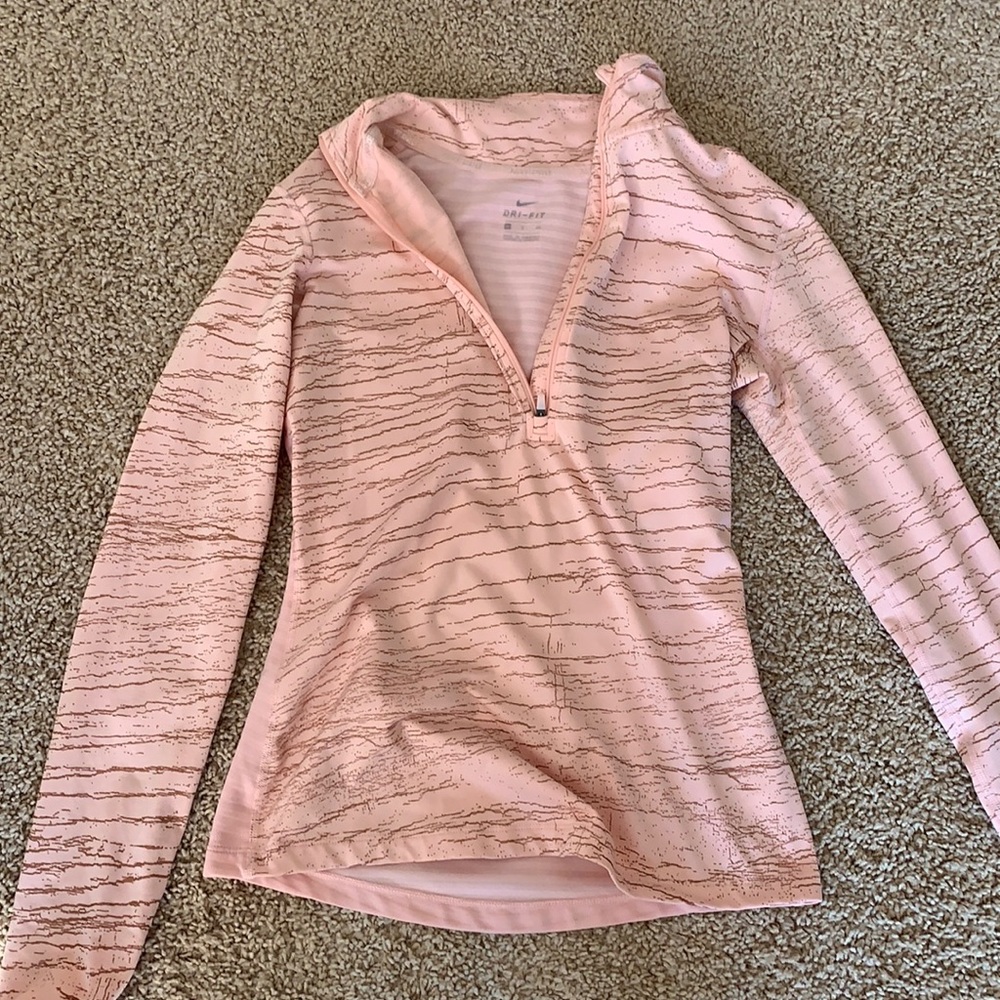 Nike, pink and gold quarter zip